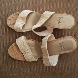 Cork wedge sandal