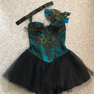 Peacock corset Halloween costume