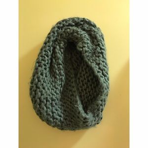 Grey Knit Infinity Scarf