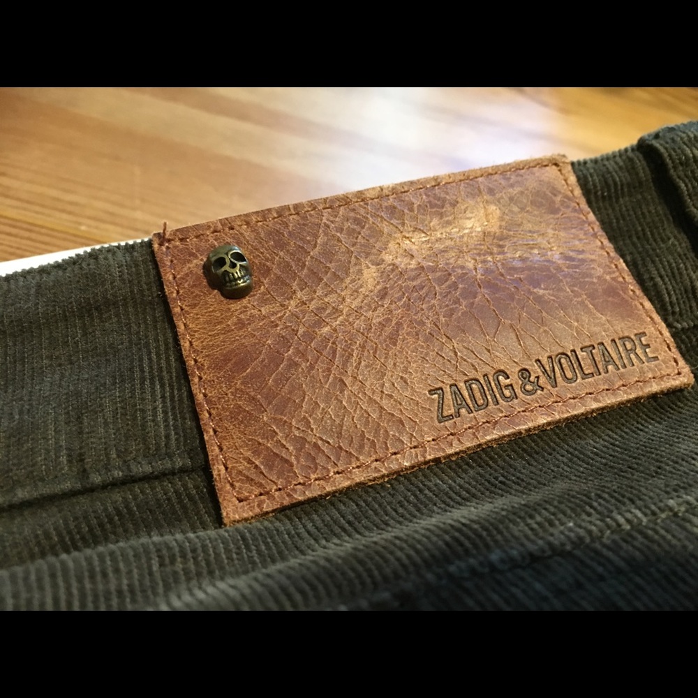 Zadig & Voltaire Green Corduroy NWT