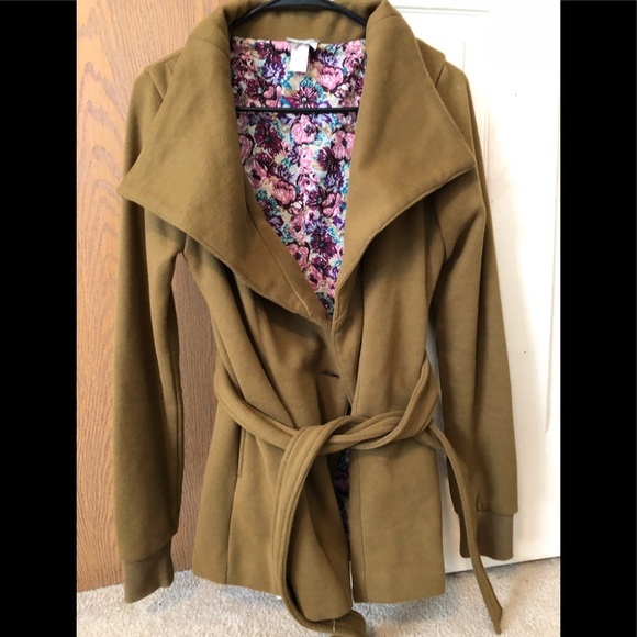 Jackets & Blazers - Olive Green Peacoat Jacket
