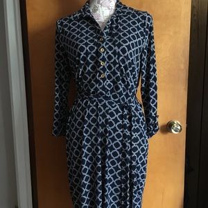 Jones New York Navy Print dress