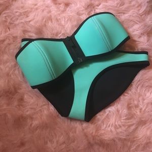 Triangl mint green neoprene bikini!