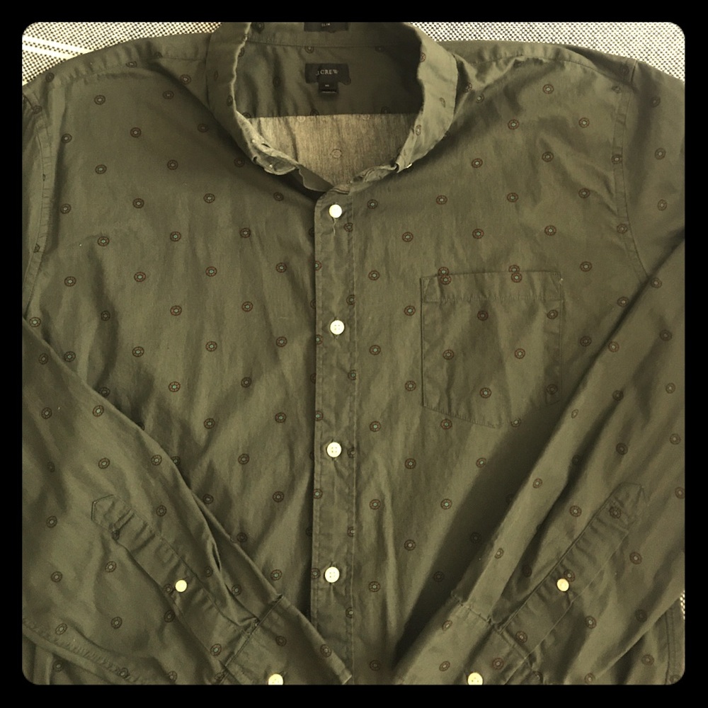 J. Crew Pale-Green SlimFit Button Down (XL) (NWOT)