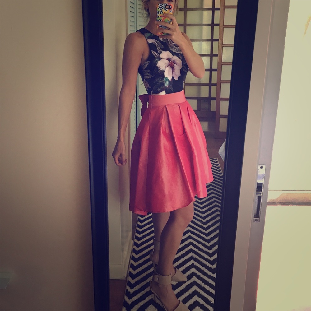 Pink High Low Skirt
