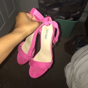 Super cute suede block heel!!! WORN ONCE!!!