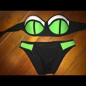 Colorful bathing suit, barely worn