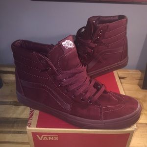 Men’s burgundy vans sk8-hi