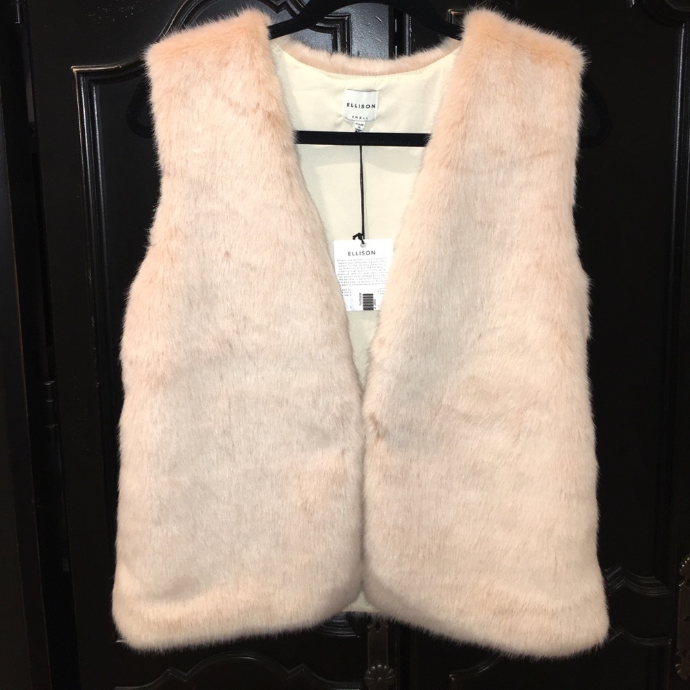 Ellison Pink Faux Fur Vest
