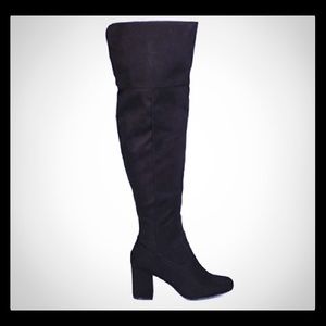 Over-the-Knee Faux Suede Boots 7.5