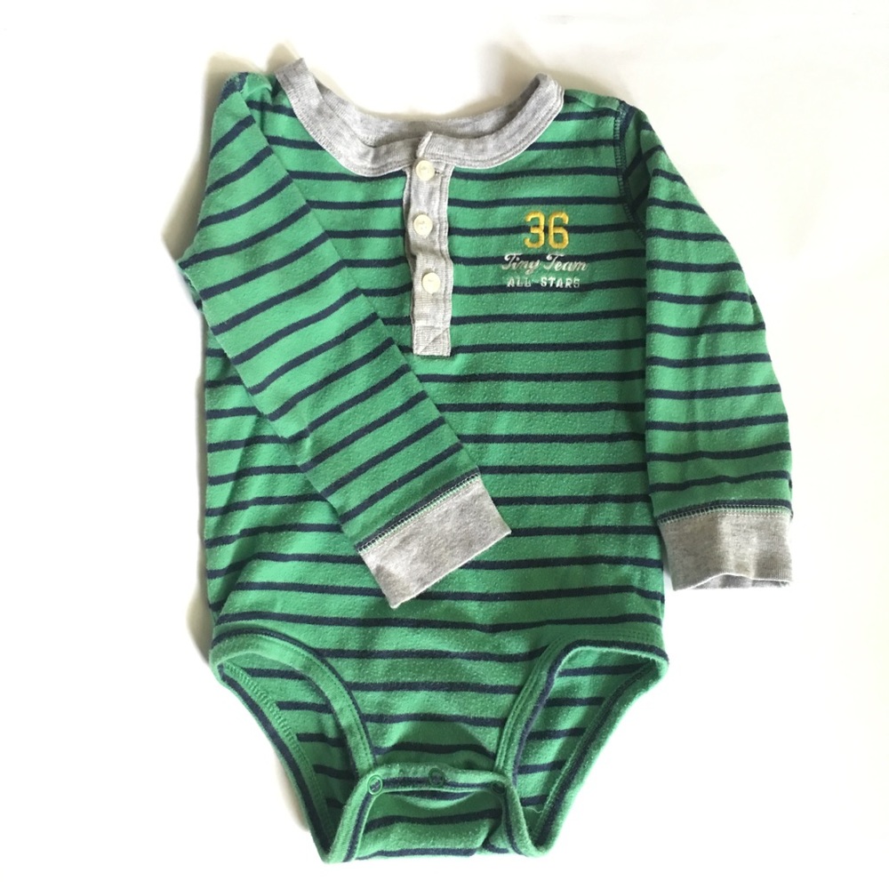 Long sleeved, "Tiny Team All-Stars" onesie 18 mo.