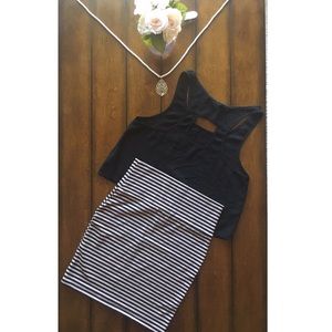 Striped Pencil Skirt