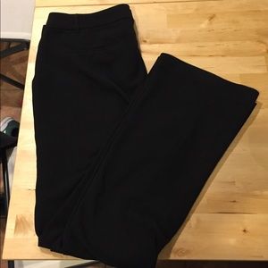 Mid rise flare trousers black