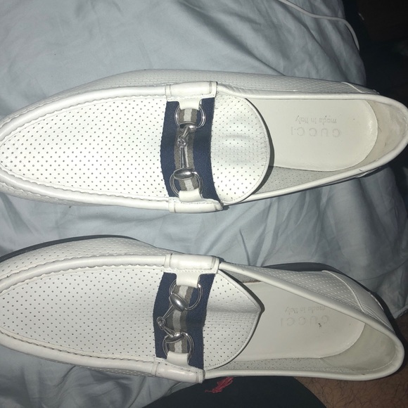 Gucci white leather 10.5