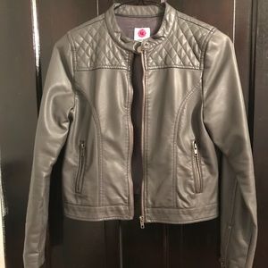 Total Girl Gray leather jacket