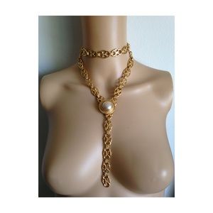 Celine Accessories - Celine Chain Belt Macadam Pearl Necklace Italy Celine Accessories - Celine Chain Belt Macadam Pearl Necklace Italy