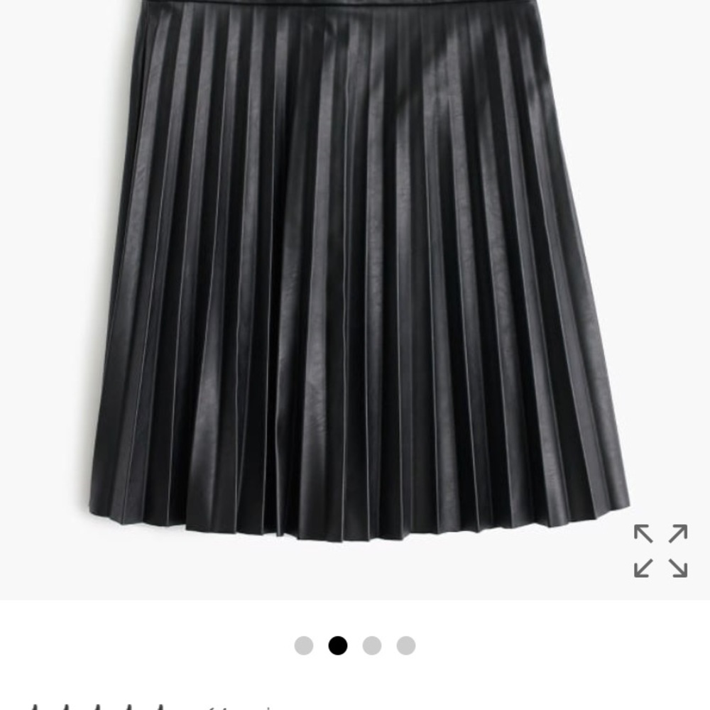 J Crew faux leather pleated mini- size 4P.