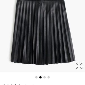 J Crew faux leather pleated mini- size 4P.