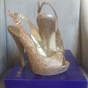 Gold pumps by madden girl