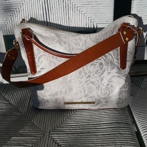 Brahmin White Lyon Purse