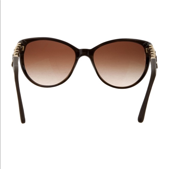 chanel round sunglasses with chain
