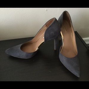 Grey pointy toe stilettos