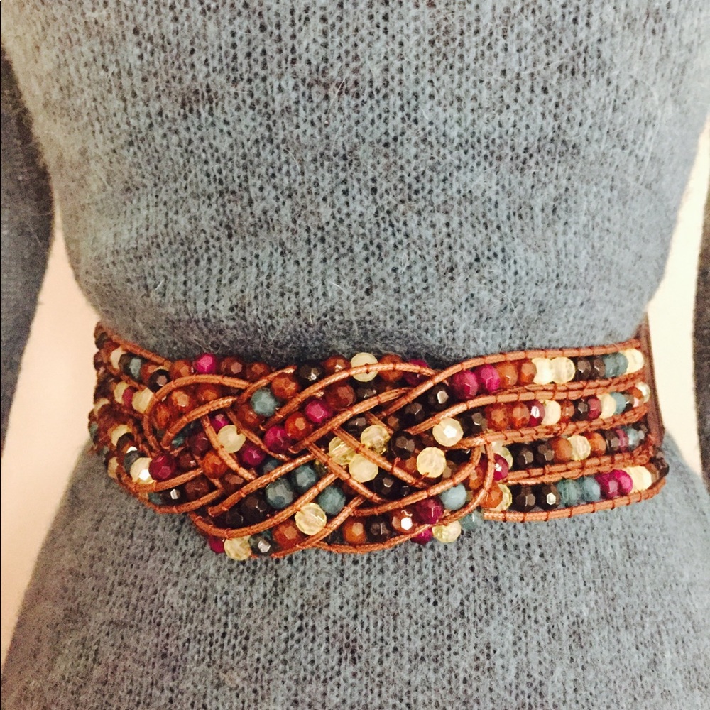 Anthropologie Beaded Belt