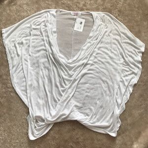 White Henrigirl Cowl Neck Tee S