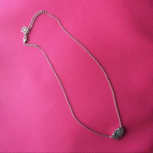 kendra scott silver druzy necklace