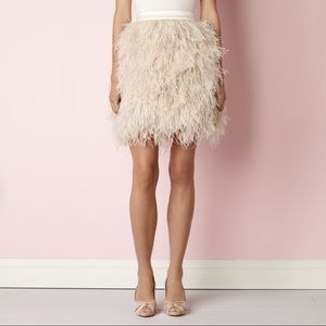 Kate Spade White Feather Skirt, size 8