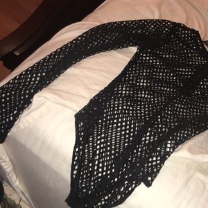fishnet long sleeve body suit
