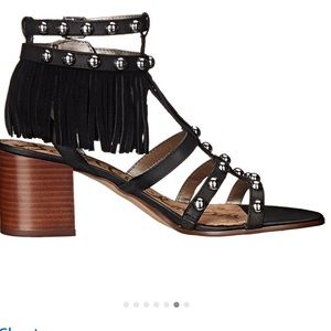 Sam Edelman Shaelyn fringe Block heels. Size 9