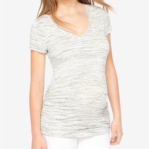 Motherhood maternity Vneck shirt side ruching