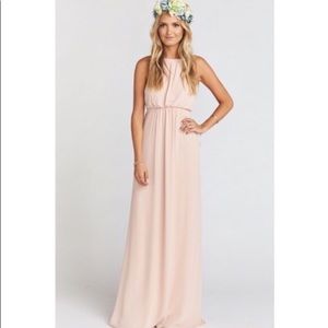 Mumu blush crisp dress