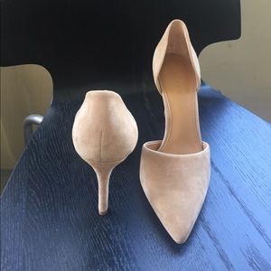 J. Crew Elsie Suede D’orsay pumps in Beige