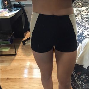 Black and Tan colorblock shorts