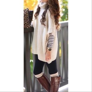 Ivory Sweater Poncho