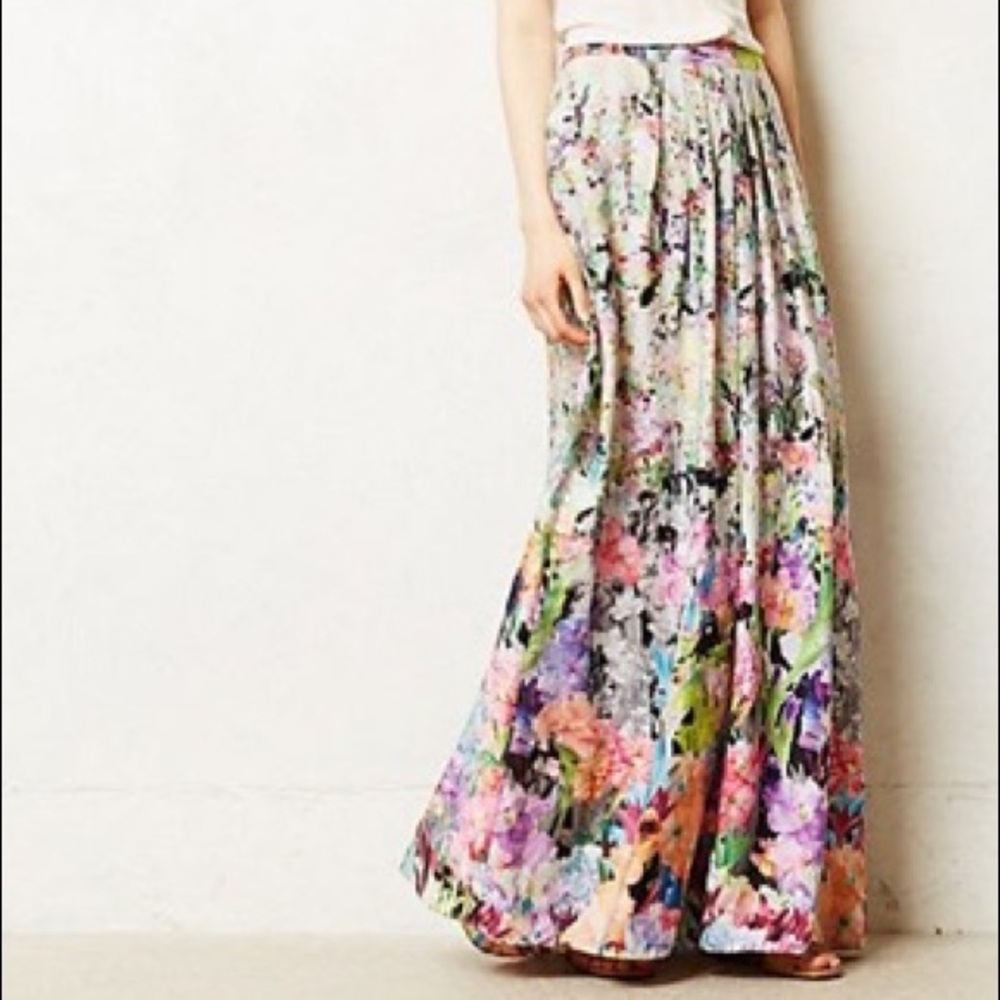 Anthropologie floral Maxi skirt, sz large