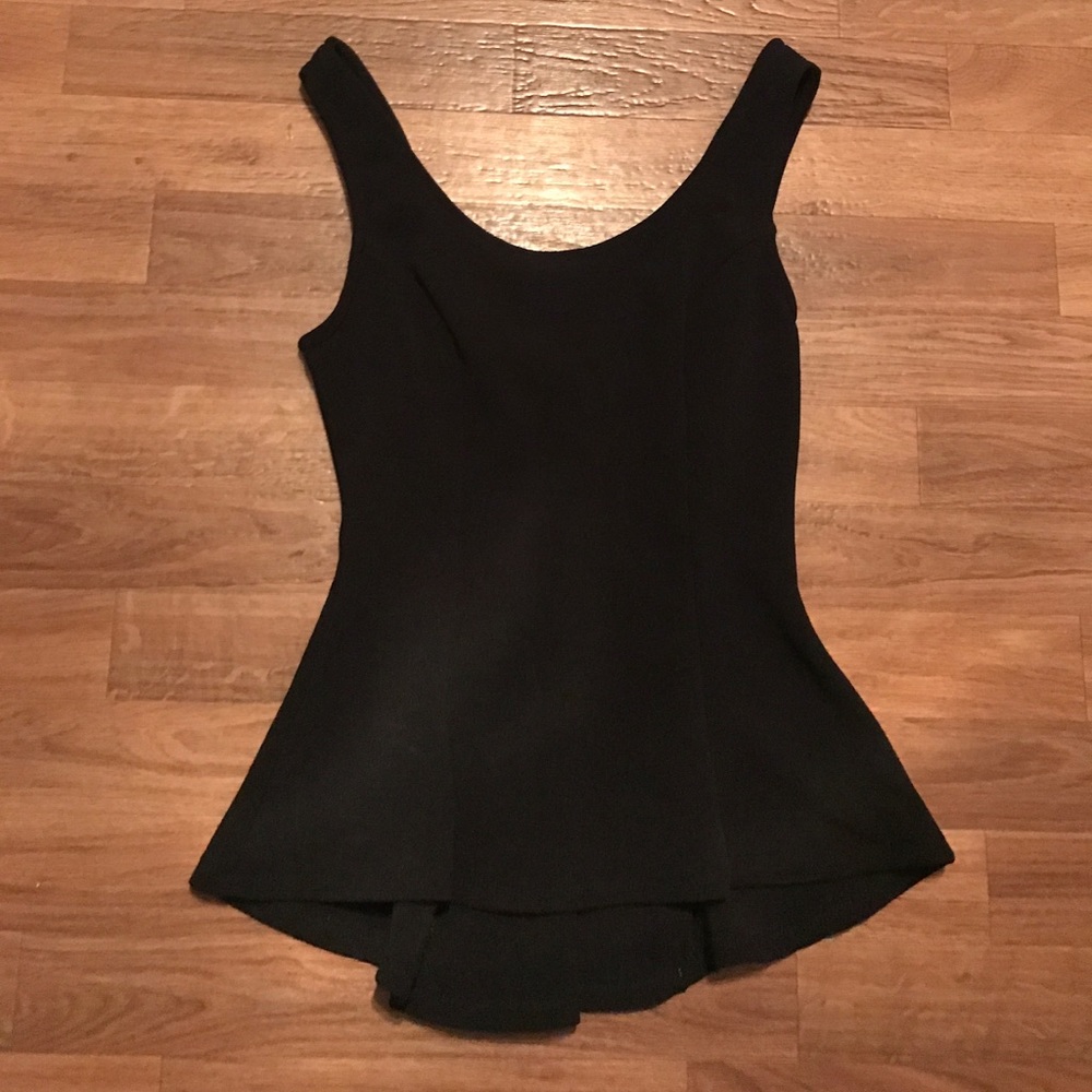 Peplum black top