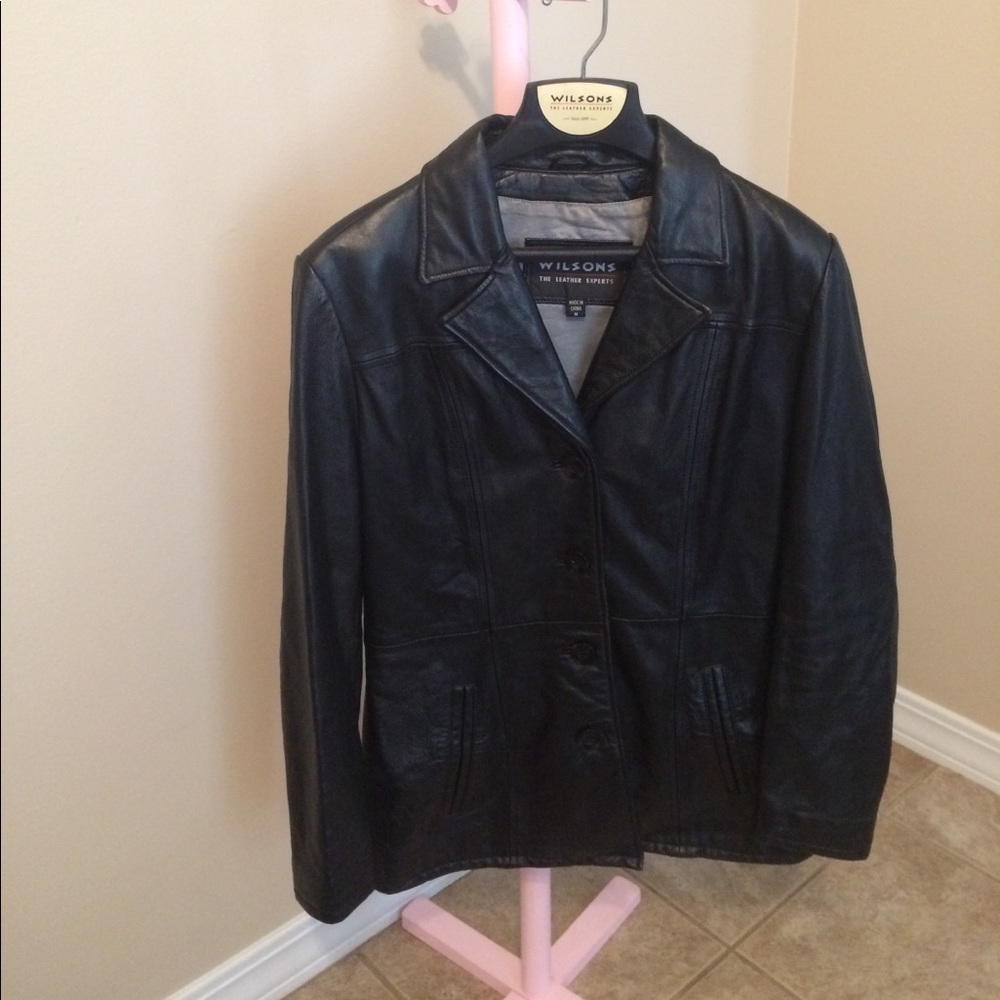 Vintage Black Wilsons Leather Jacket, L