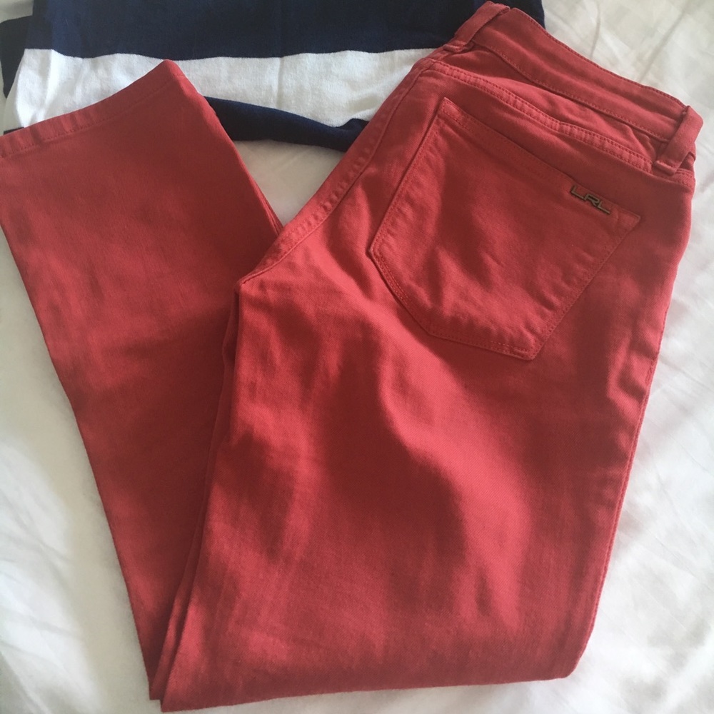 ❤️Red denim ankle jeans❤️