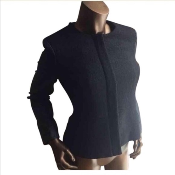 For Cynthia Jackets & Blazers - 🔻NEW For Cynthia Black Wool Faux Leather Jacket