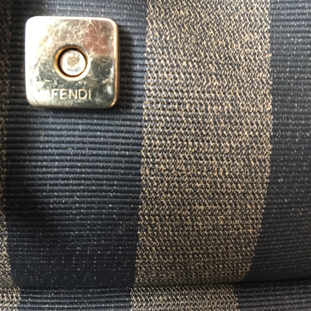 Authentic FENDI pequin striped Backpack Handbag