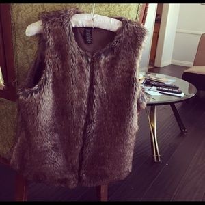 Faux fur vest