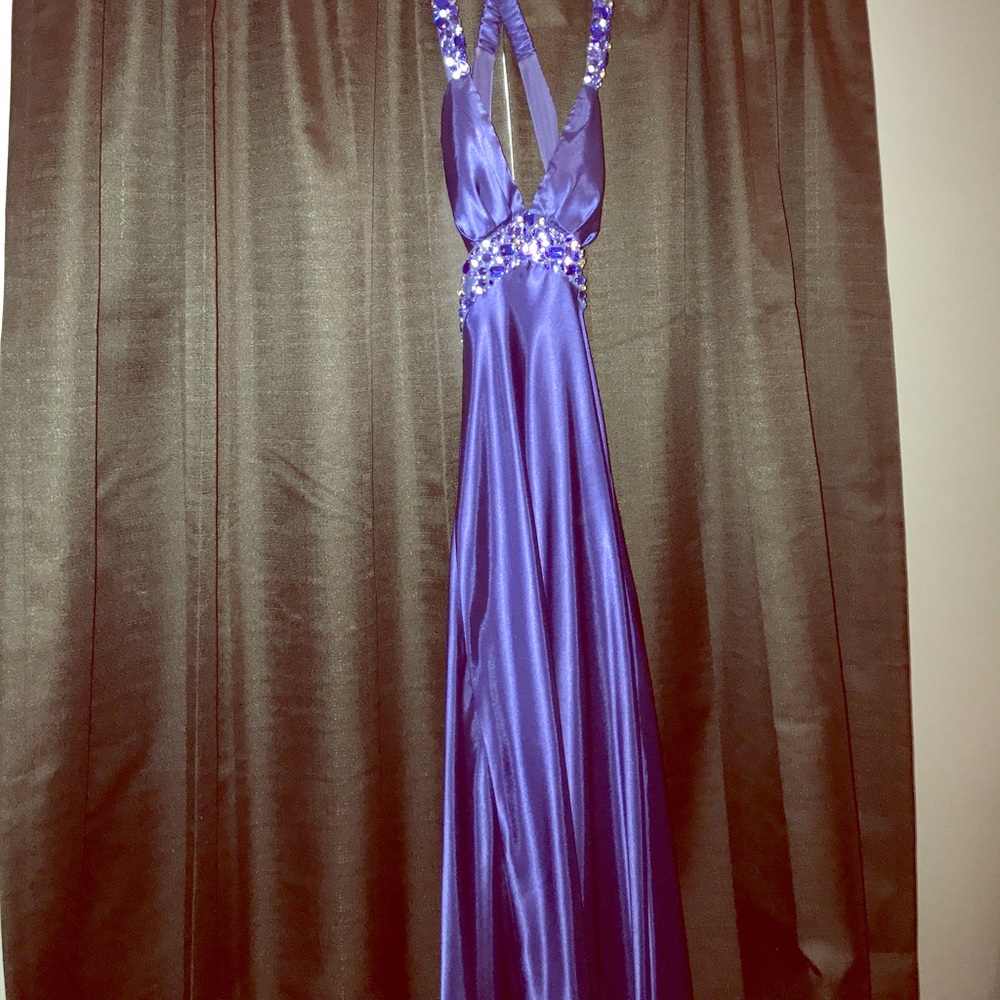 Backless halter dress