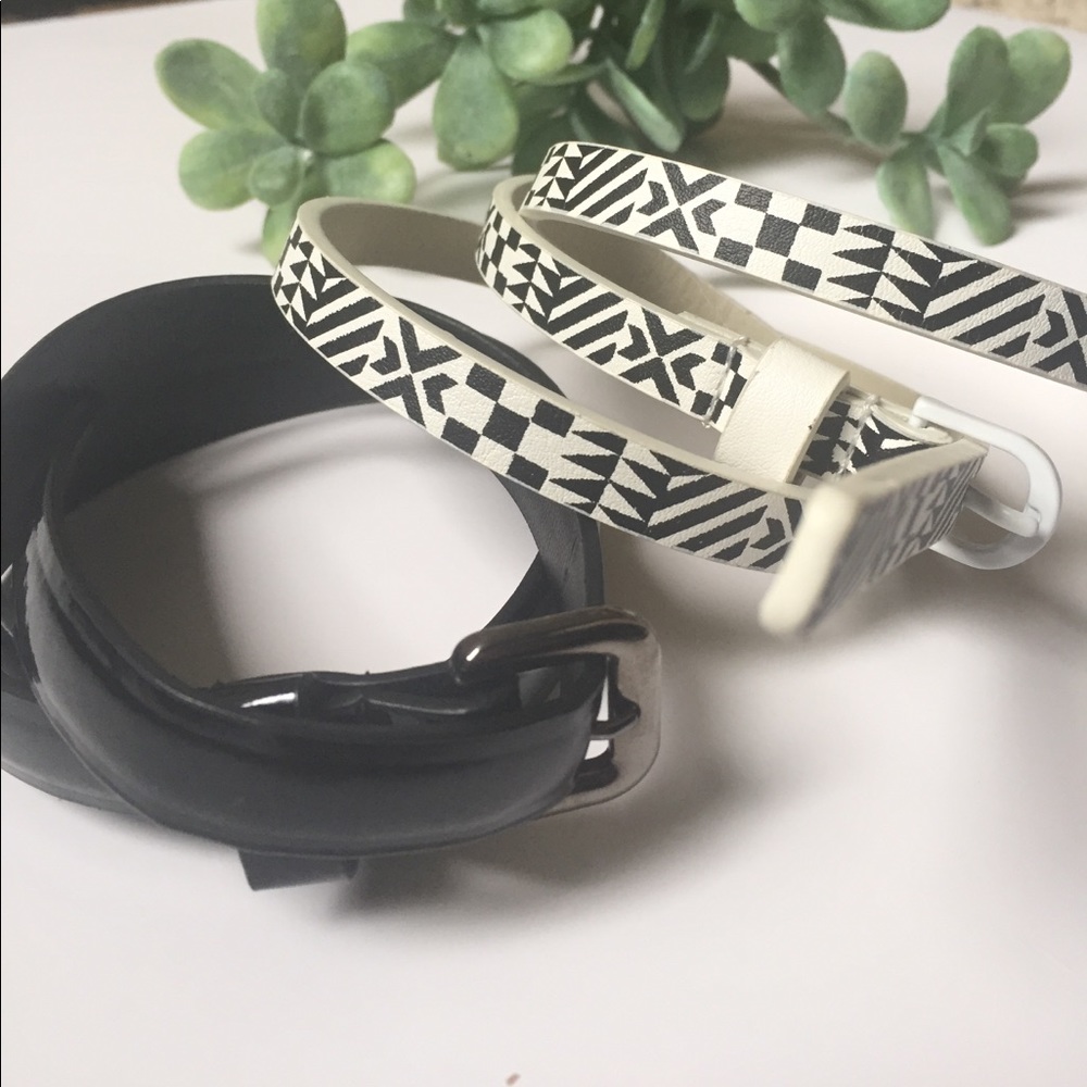 Two skinny belts