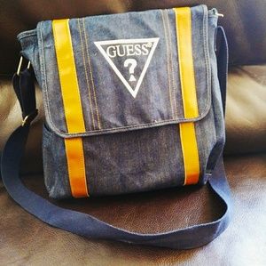 Guess denim messenger bag