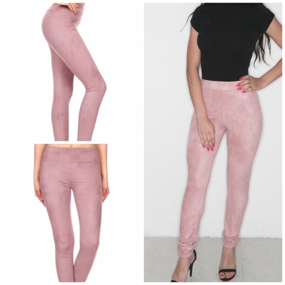 pink suede leggings Big sale - OFF 63%