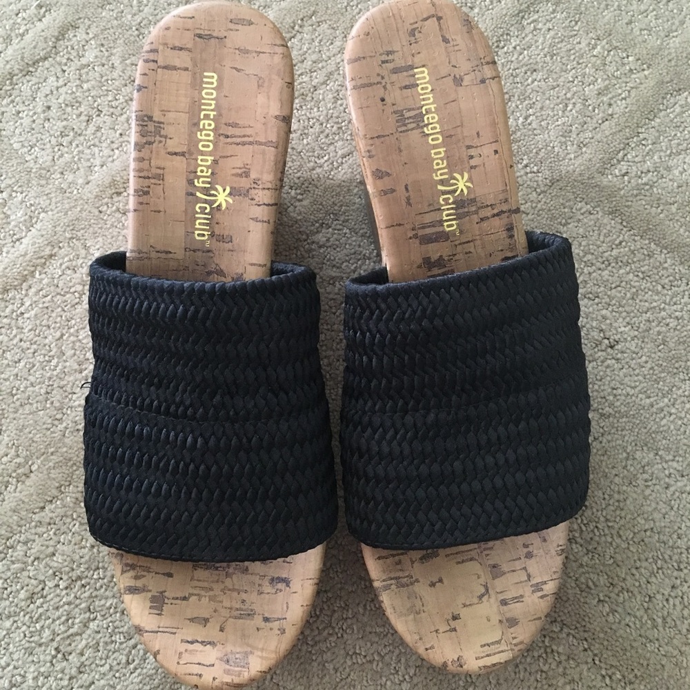 Montego bay club chunky wedge heels