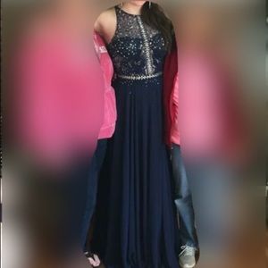 Dark Navy Blue Prom Dress